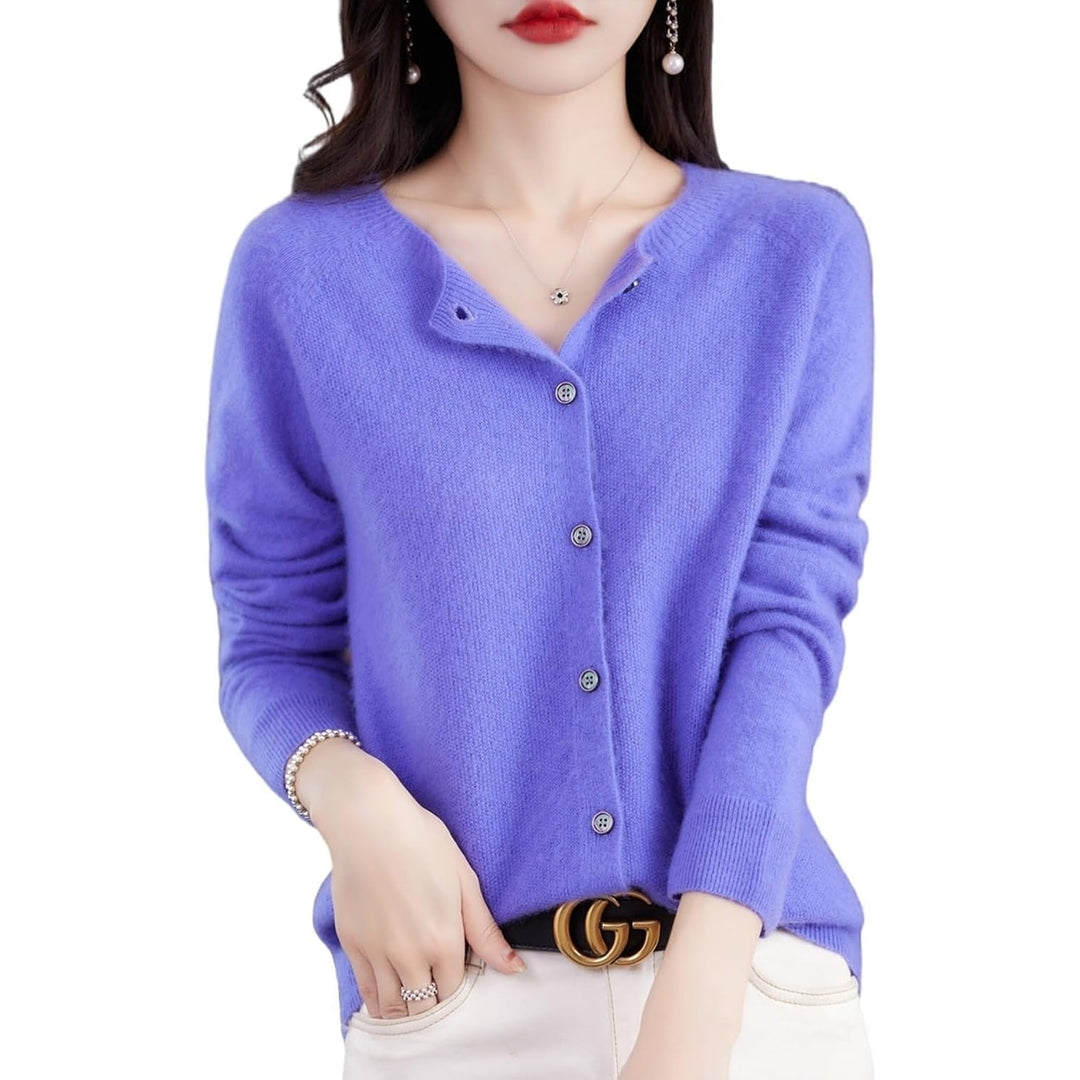 100% Merino Wool Sweaters Womens Fall Winter Warm Soft Knitted Crew Neck Cardigan Turtleneck Long Sleeves Image 9