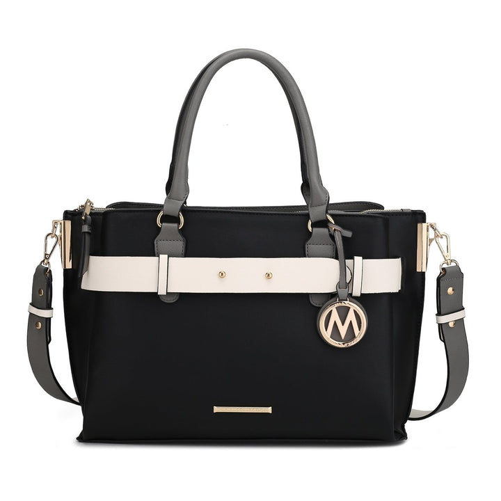 MKFCollection Jamie Shoulder Bag - Vegan Leather Designer Handbag Image 3