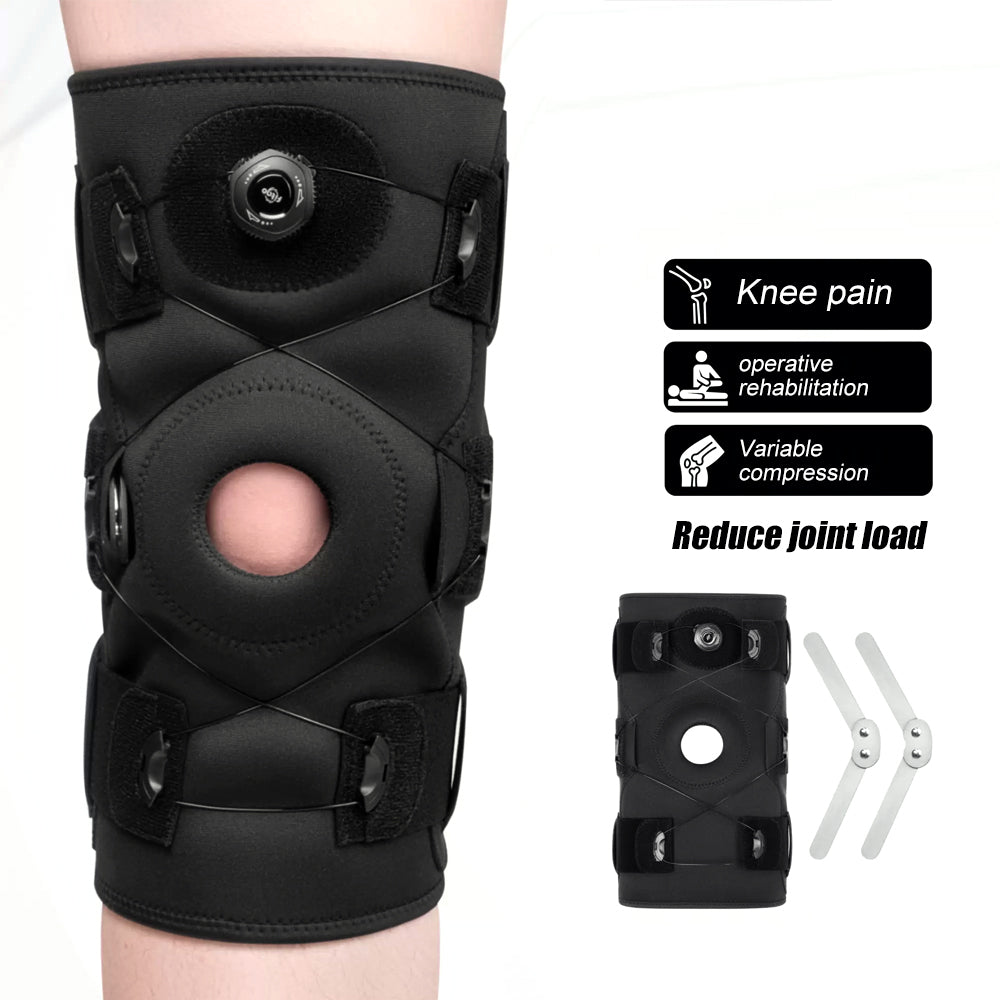 1Pcs Hinged Knee Brace for Meniscus Tear Adjustable Support for Knee Pain with Hinges and Built-in Side Stabilizers for Image 2