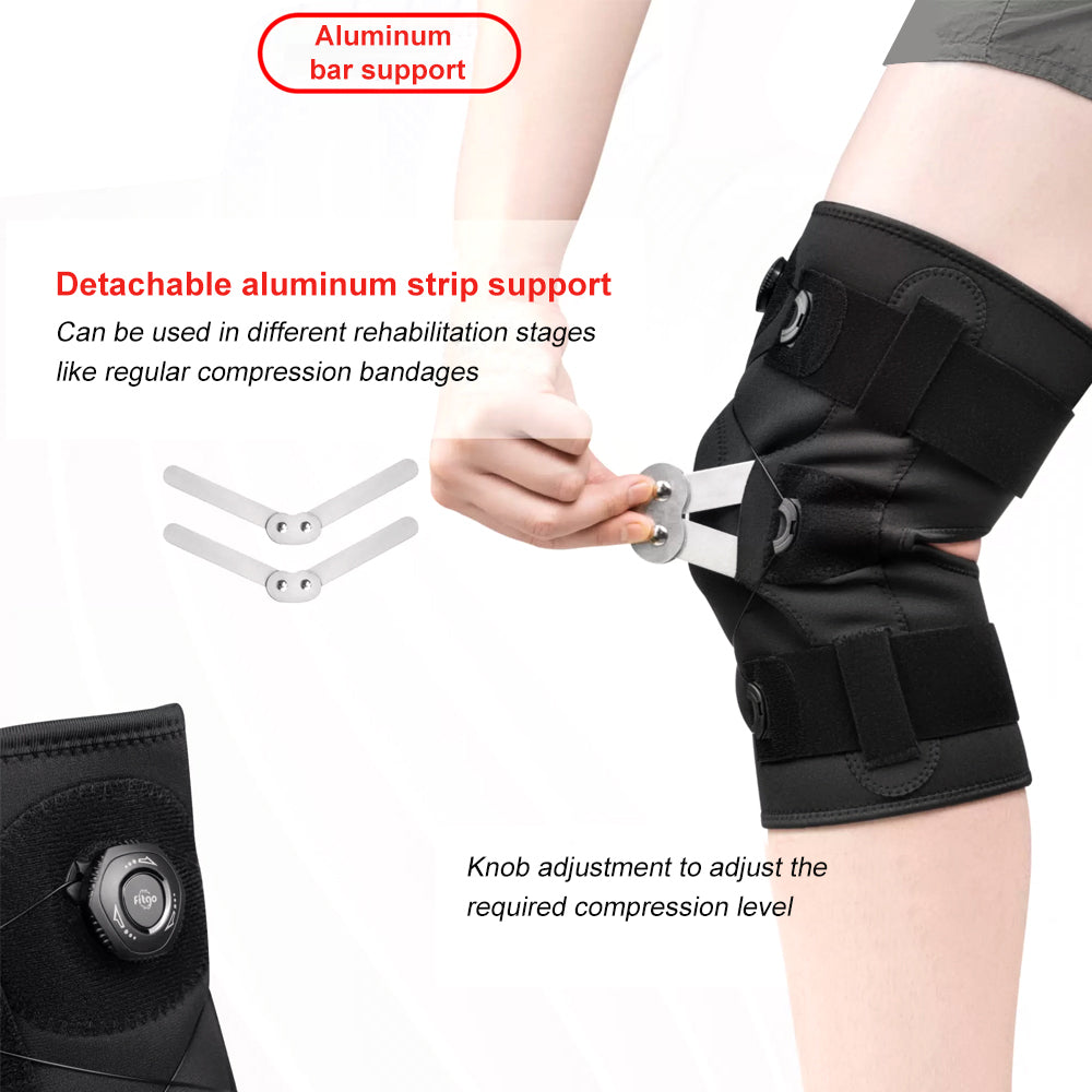 1Pcs Hinged Knee Brace for Meniscus Tear Adjustable Support for Knee Pain with Hinges and Built-in Side Stabilizers for Image 6