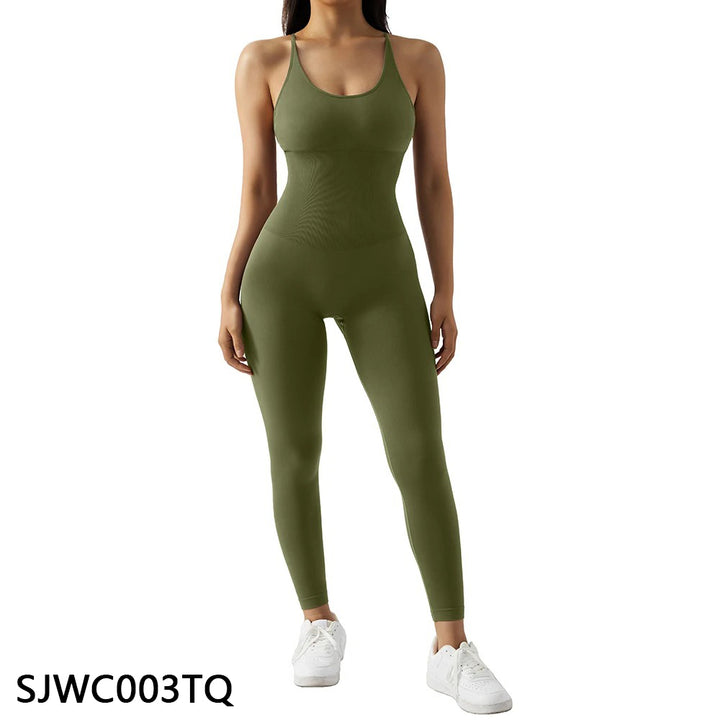 Sleeveless Bodycon Jumpsuit Women Slim Fit Casual Activewear All Season Size Options Image 7