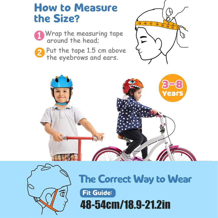 Toddler Kids Bike Helmet Lightweight 3D Children Bicycle Helmet for Boys Girls Age 3-8 for Multi-Sport Scooter Cycling Image 7