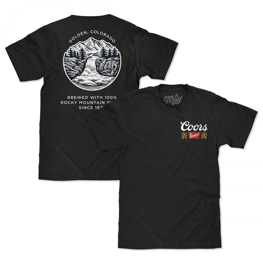 Coors Banquet Rocky Mountain Fresh Front and Back Print T-Shirt Image 1