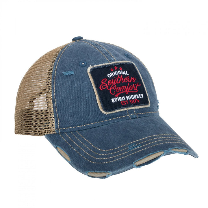 Southern Comfort Embroidered Patch Distressed Dad Cap Image 4