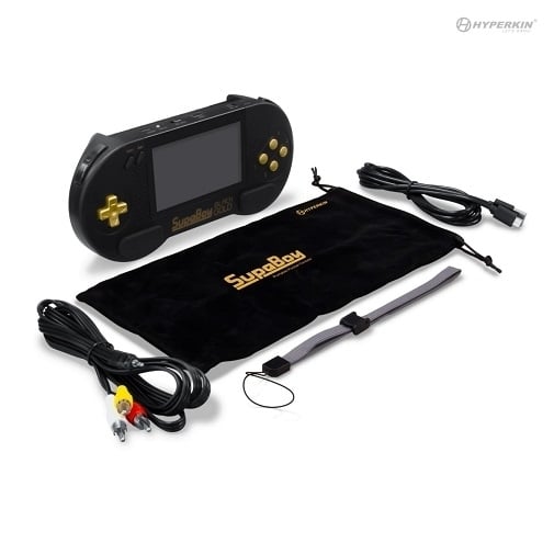 Hyperkin SupaBoy Portable Pocket Console Black and Gold Image 3