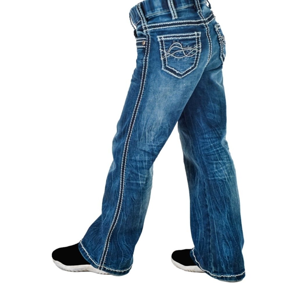 Cowgirl Tuff Western Jeans Girls Pull On Hurricane Medium Wash GULHUR Image 2