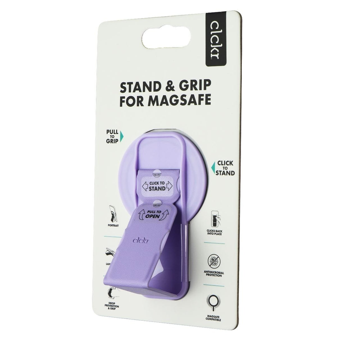 CLCKR Stand and Grip for MagSafe on Compatible iPhones - Lilac Image 1