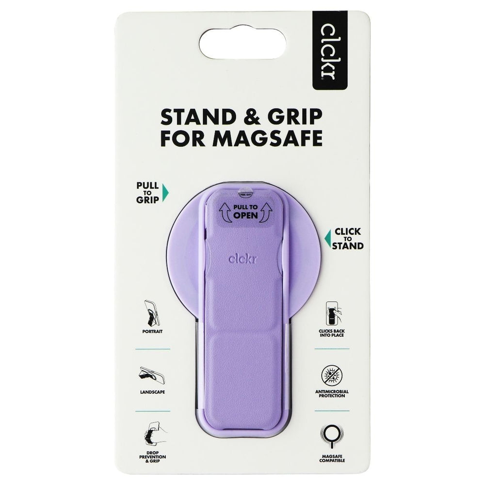 CLCKR Stand and Grip for MagSafe on Compatible iPhones - Lilac Image 2