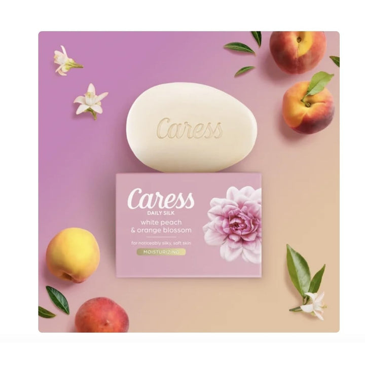 Caress Daily Silk Bar Soap White Peach and Orange Blossom 3.75 Ounce (16 Pack) Image 4