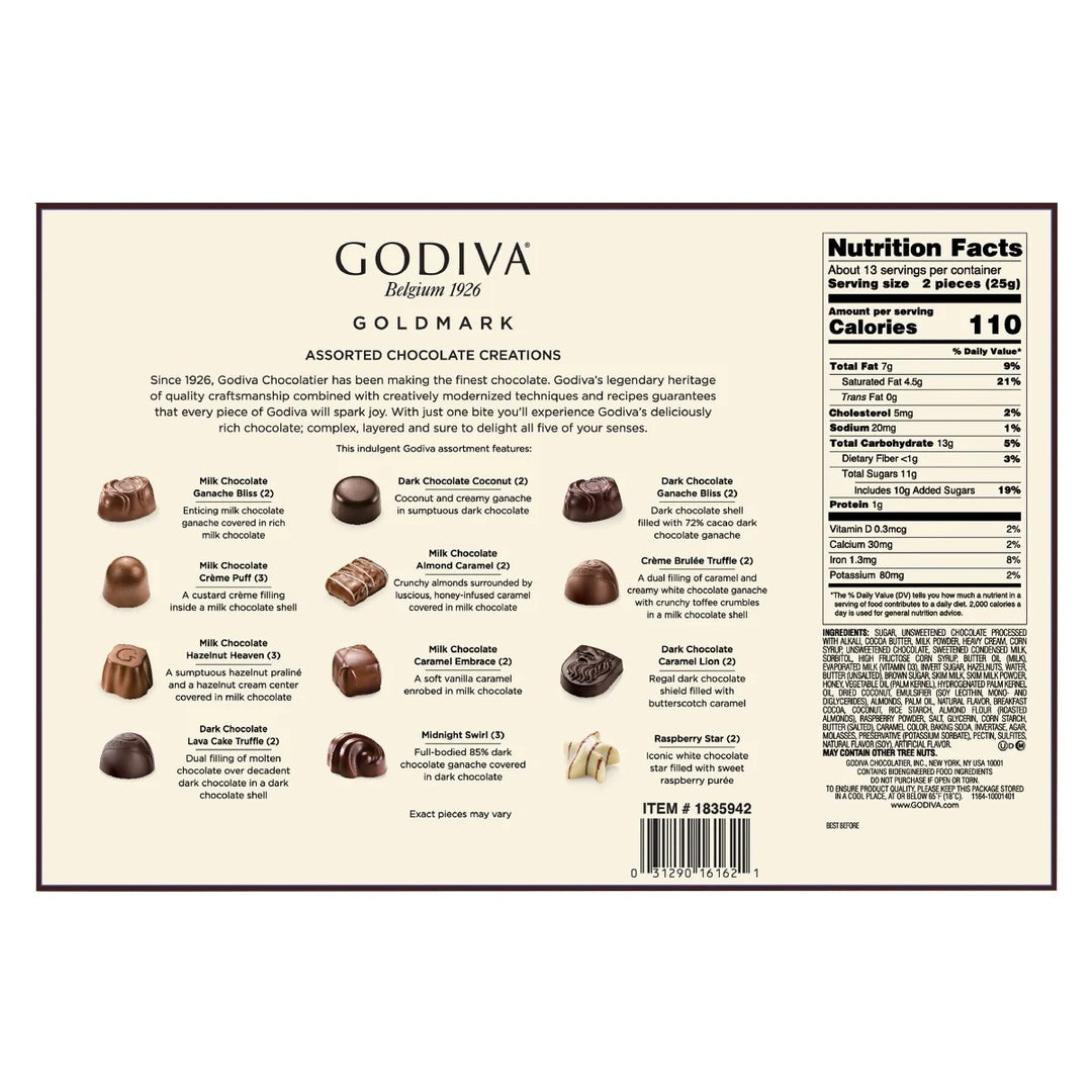 Godiva Assorted Chocolate Box 11.3 Ounce Image 2