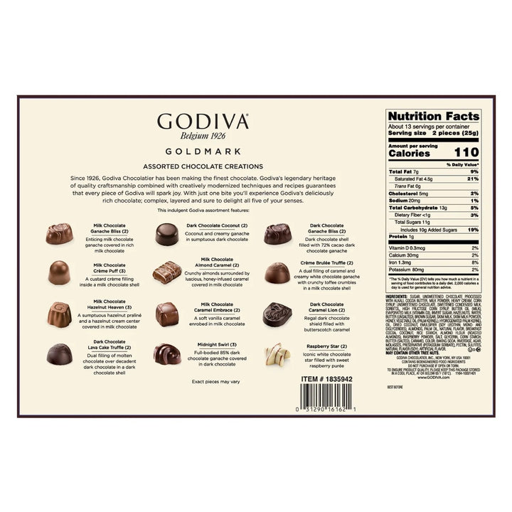 Godiva Assorted Chocolate Box 11.3 Ounce Image 2