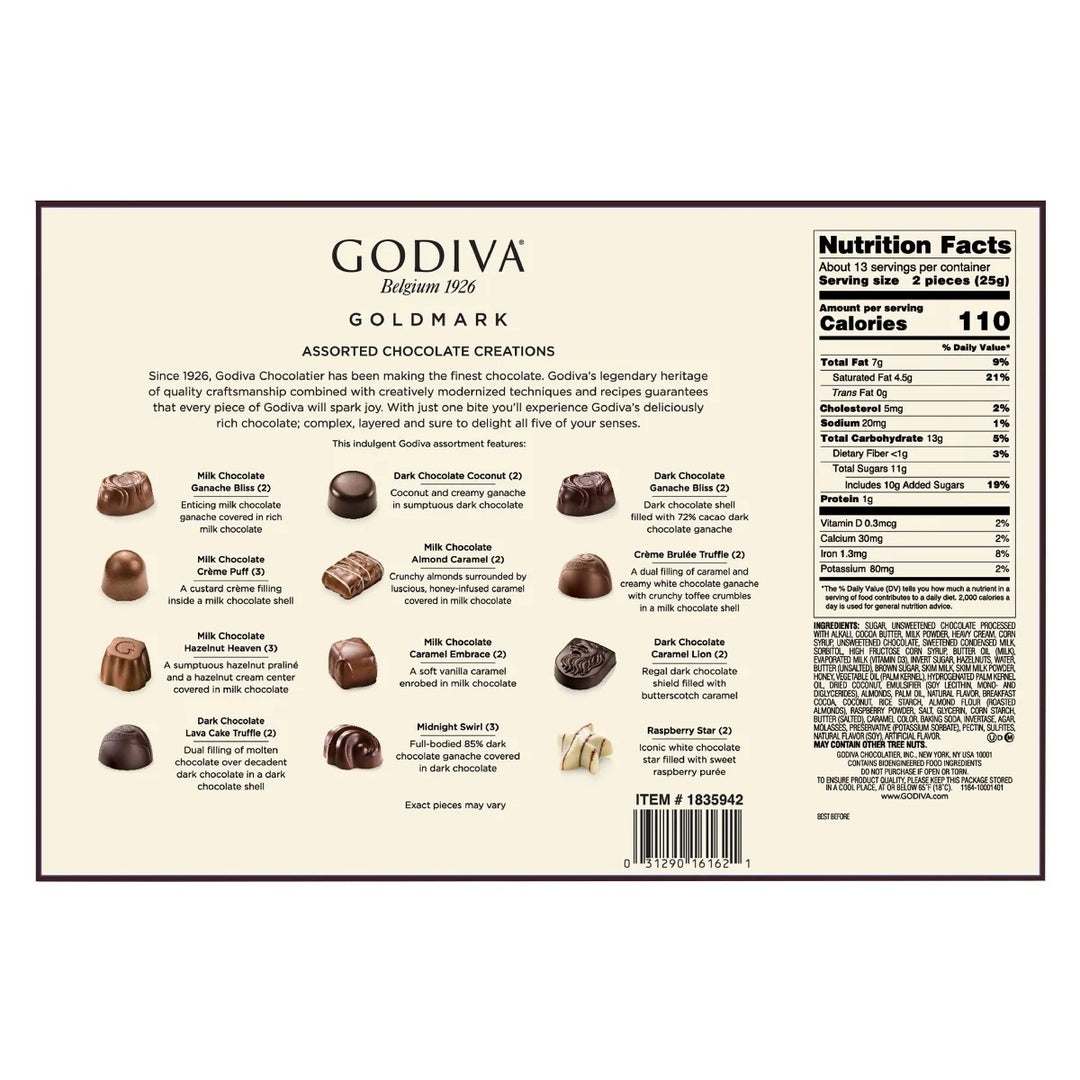 Godiva Assorted Chocolate Box 11.3 Ounce Image 4