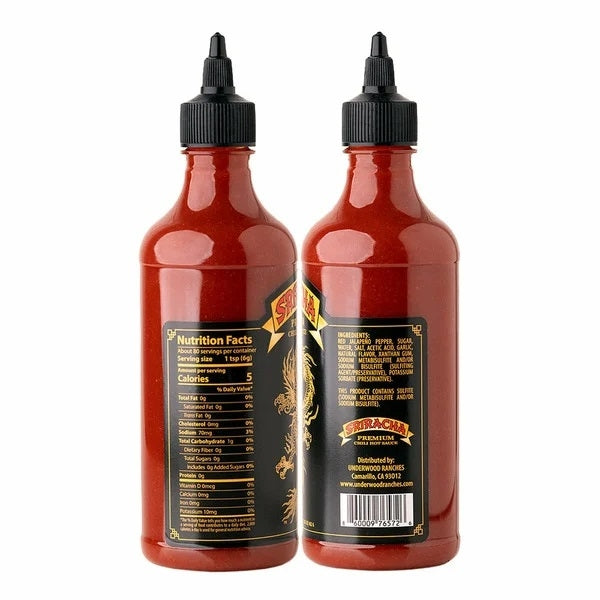 Underwood Ranches Sriracha Premium Chili Hot Sauce 17 Ounce (Pack of 2) Image 2