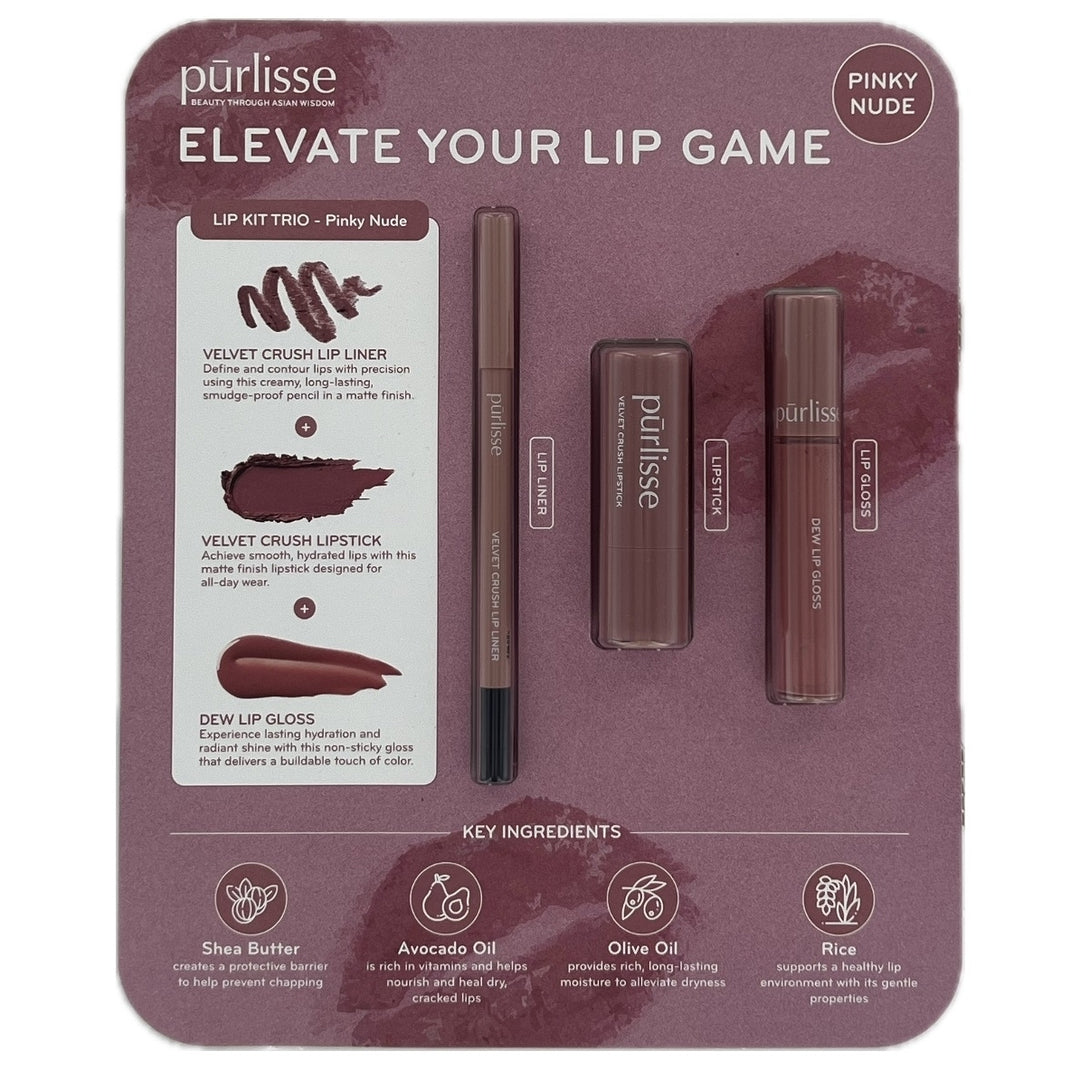 Purlisse Lip Kit Trio Pink Nude Image 3