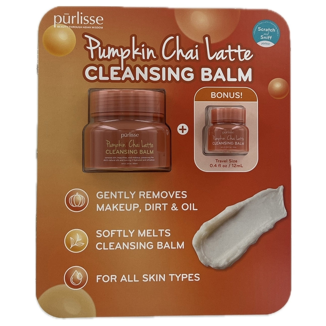 Purlisse Pumpkin Chai Latte Cleansing Balm 3.4 Ounce + Bonus Travel Size Image 4