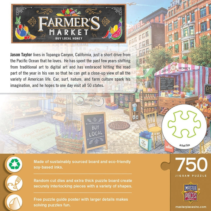 MasterPieces Farmers Market Local Honey 750 Piece Jigsaw Puzzle 18x24 Recycled Image 3