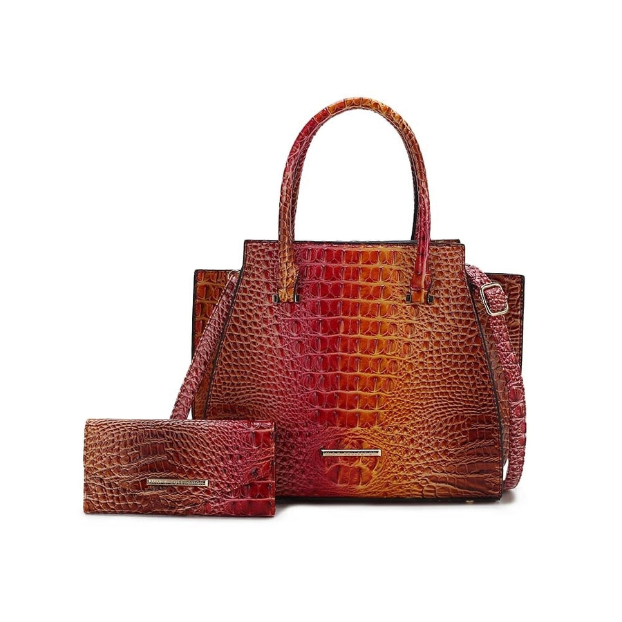 Miriam Croc Tote Bag and Set Image 1