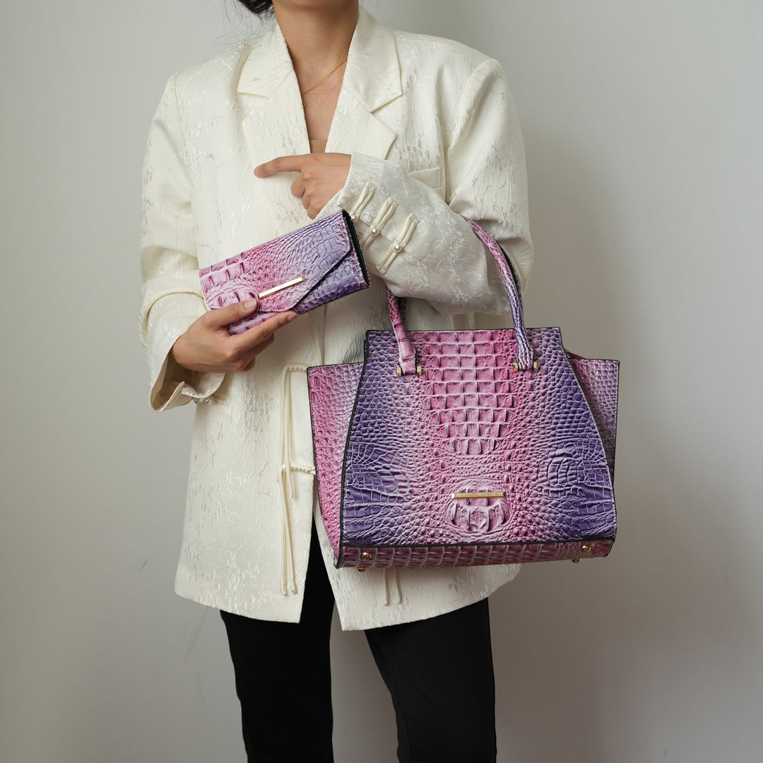 Miriam Croc Tote Bag and Set Image 2