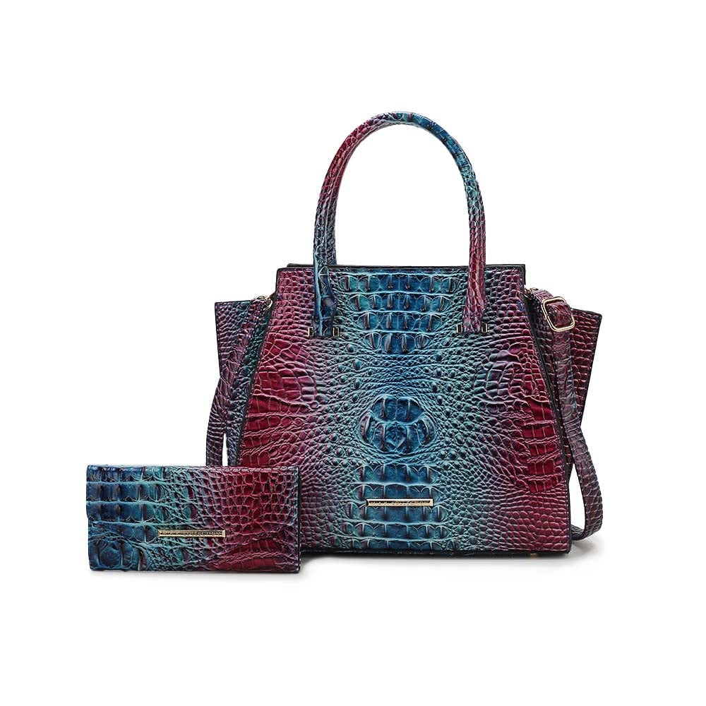 Miriam Croc Tote Bag and Set Image 1