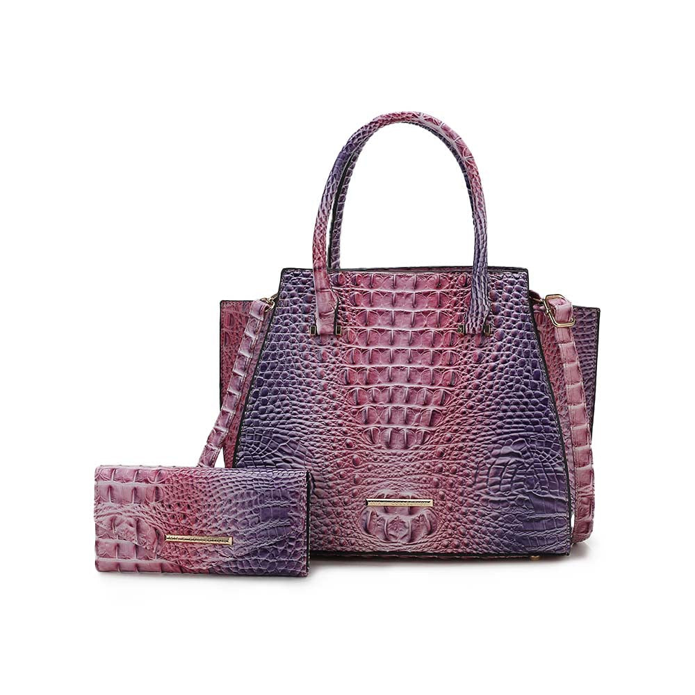 Miriam Croc Tote Bag and Set Image 9