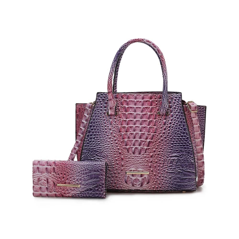 Miriam Croc Tote Bag and Set Image 1