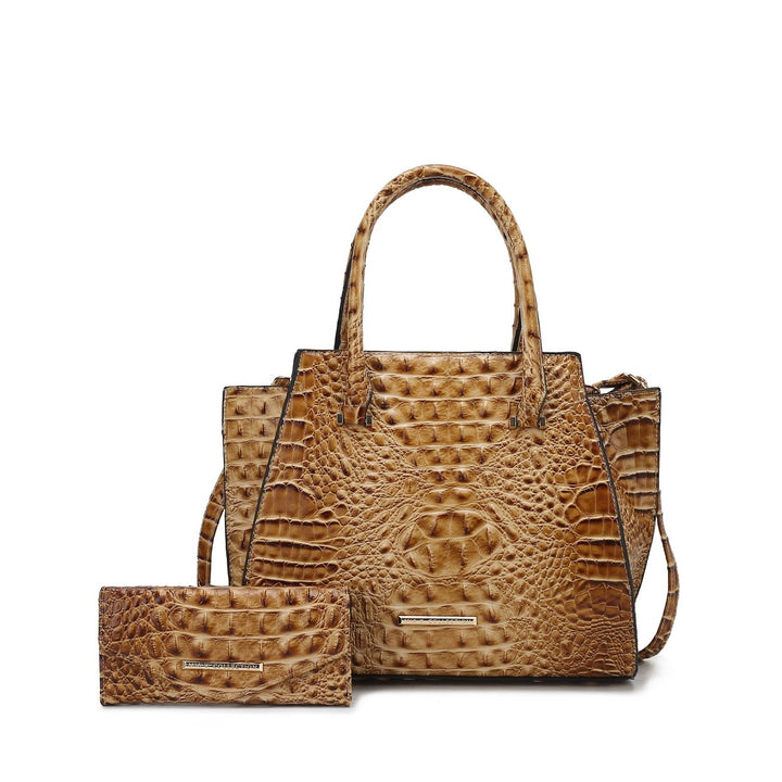 Viridiana Croc Tote Bag and Set Image 8