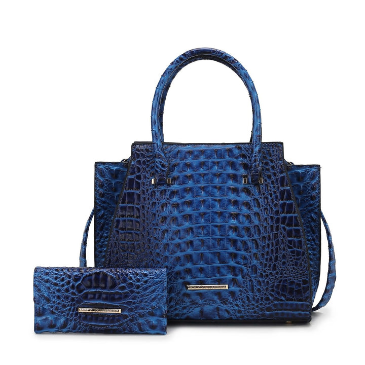 Viridiana Croc Tote Bag and Set Image 9