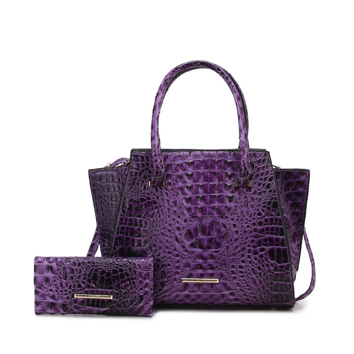 Viridiana Croc Tote Bag and Set Image 10