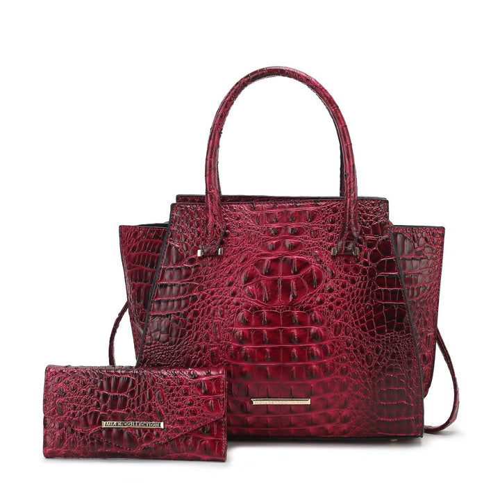 Viridiana Croc Tote Bag and Set Image 11