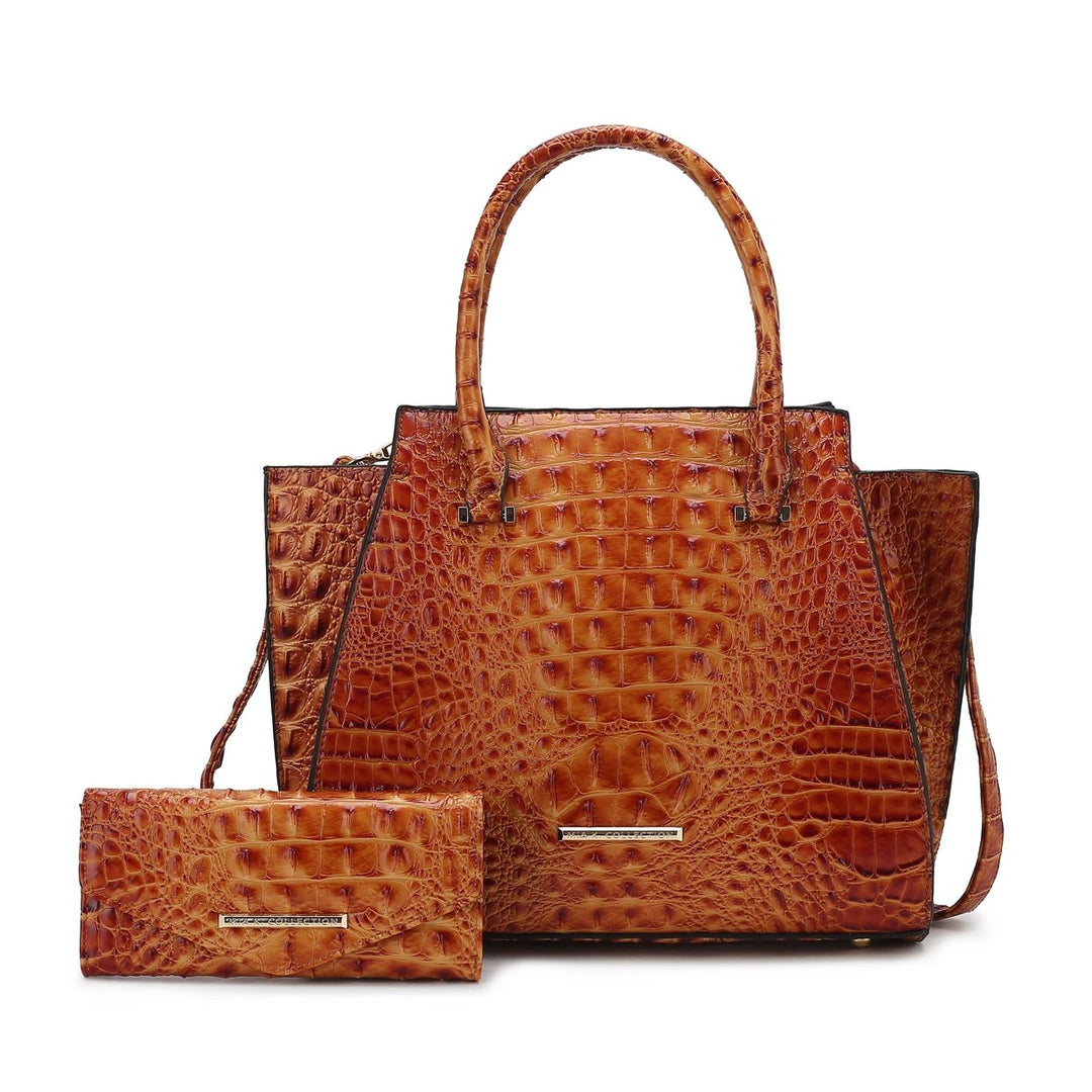 Viridiana Croc Tote Bag and Set Image 12