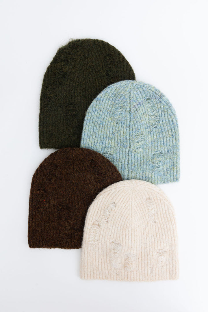 Rugged Edge Distressed Knit Beanie Image 1