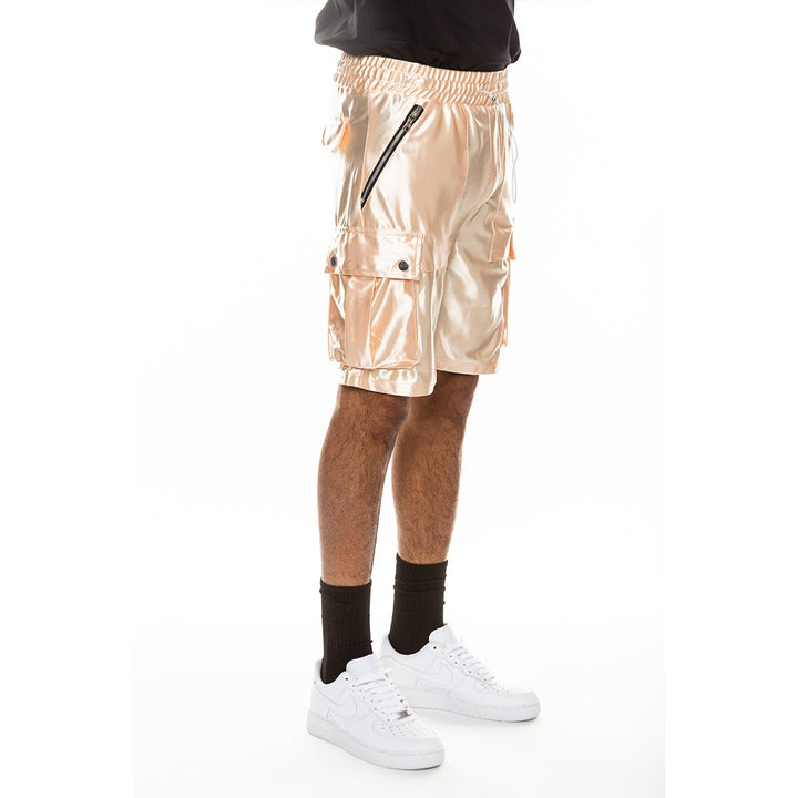 Satin Cargo Shorts Image 1