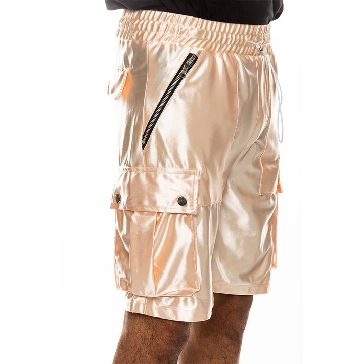 Satin Cargo Shorts Image 4