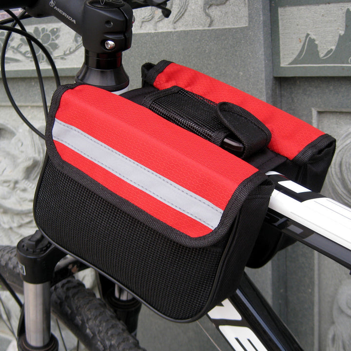 1Pcs Cycling Side Bags Bike Frame Saddle Front Tube Bag Double Side Pouch Black,Bike Rack Carrier Saddle Bag Bike Image 6