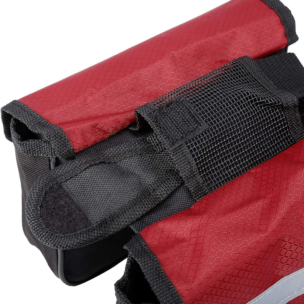 1Pcs Cycling Side Bags Bike Frame Saddle Front Tube Bag Double Side Pouch Black,Bike Rack Carrier Saddle Bag Bike Image 9