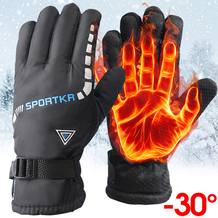 Winter Cycling Gloves Men Outdoor Waterproof Skiing Riding Hiking Motorcycle Warm Mitten Gloves Unisex Thermal Sport Image 1