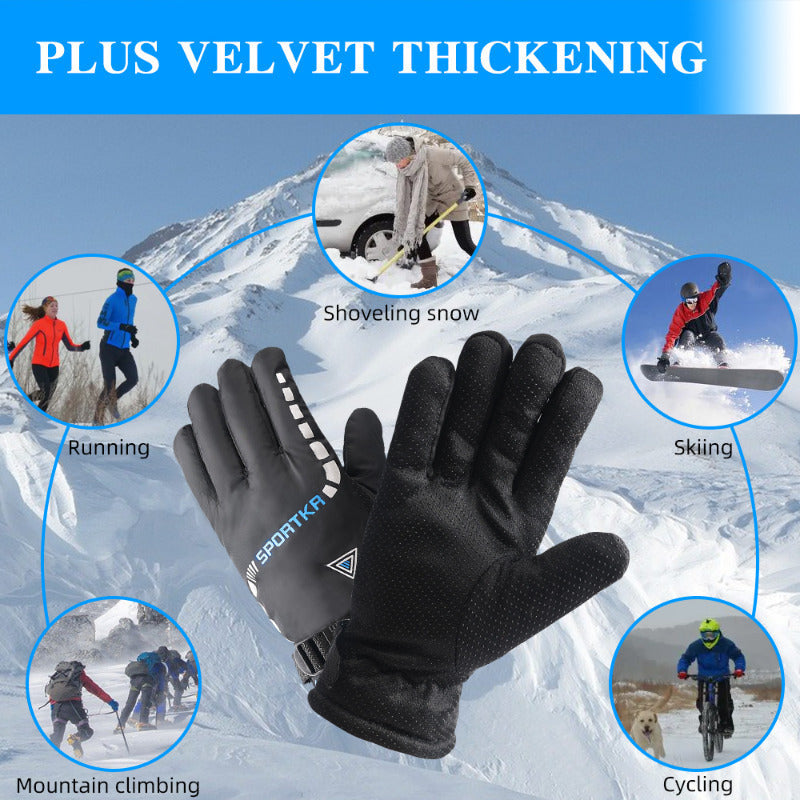 Winter Cycling Gloves Men Outdoor Waterproof Skiing Riding Hiking Motorcycle Warm Mitten Gloves Unisex Thermal Sport Image 4