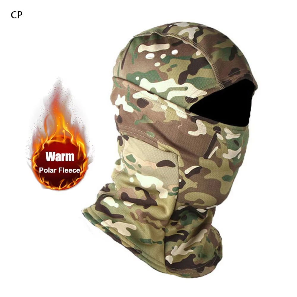 Winter Fleece Warm Camouflage Balaclava Outdoor Cold-proof Ski Image 1