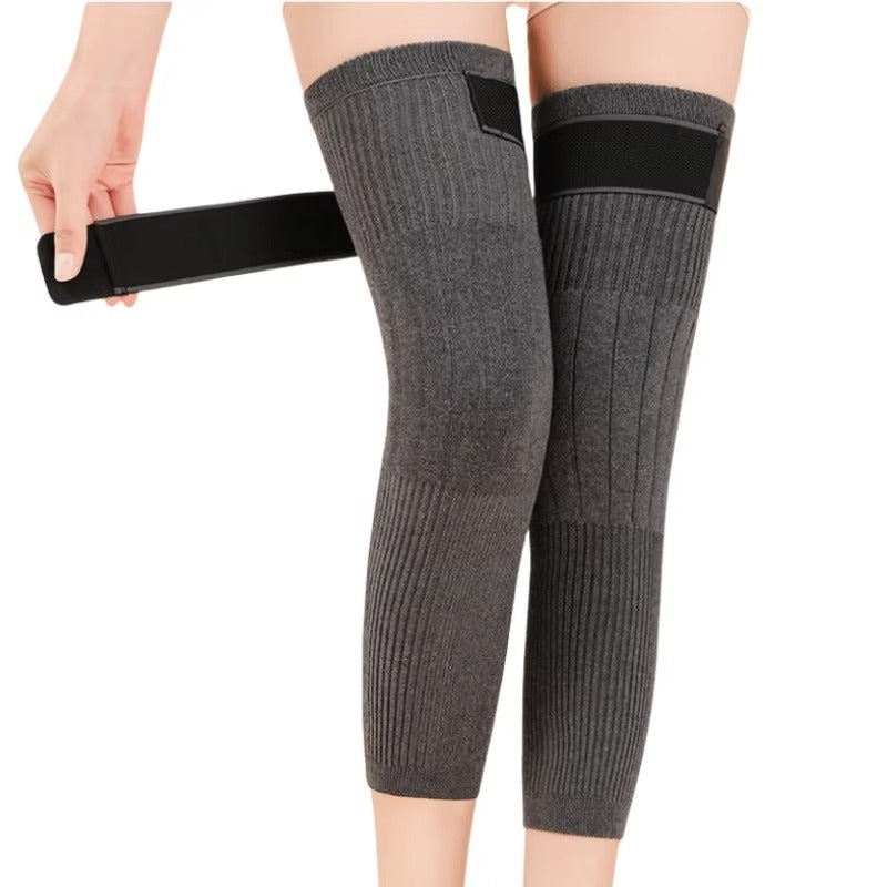 2PCS Cashmere Wool Knee Pads Support Brace Winter Warm Thermal Knee Warmers Sleeve Image 2