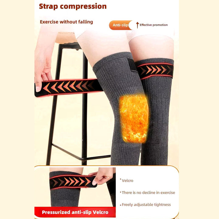 2PCS Cashmere Wool Knee Pads Support Brace Winter Warm Thermal Knee Warmers Sleeve Image 6