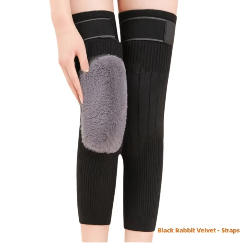 2PCS Cashmere Wool Knee Pads Support Brace Winter Warm Thermal Knee Warmers Sleeve Image 8