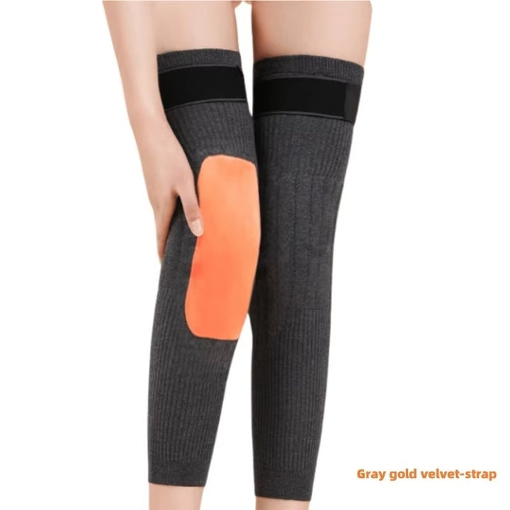 2PCS Cashmere Wool Knee Pads Support Brace Winter Warm Thermal Knee Warmers Sleeve Image 10