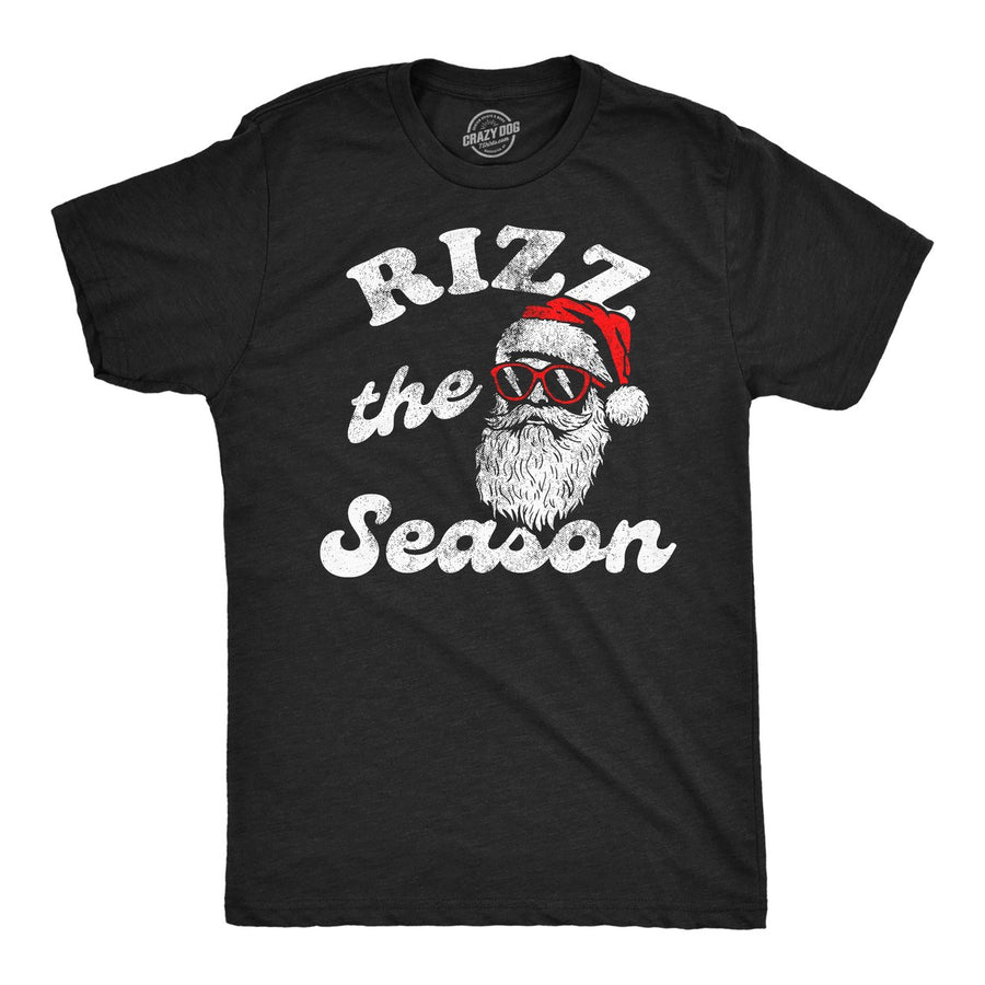 Mens Funny T Shirts Rizz The Season Sarcastic Christmas Graphic Novelty Tee For Men Image 1