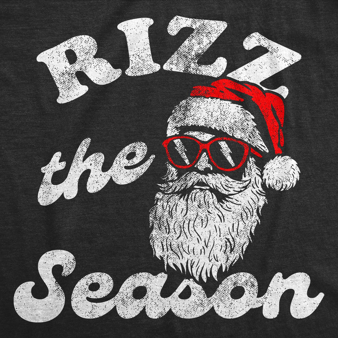 Mens Funny T Shirts Rizz The Season Sarcastic Christmas Graphic Novelty Tee For Men Image 2