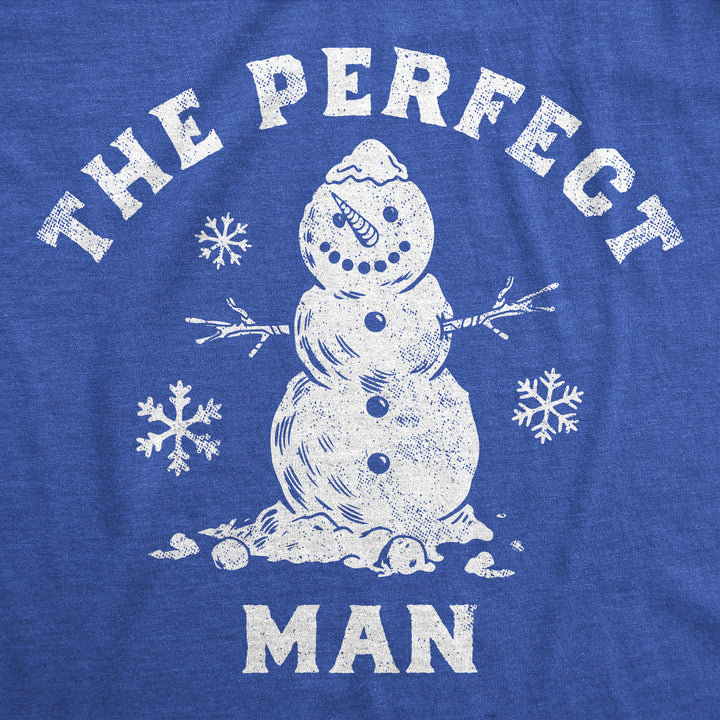 Womens Funny T Shirts The Perfect Man Sarcastic Holiday Season Snowman Graphic Tee For Ladies Image 2