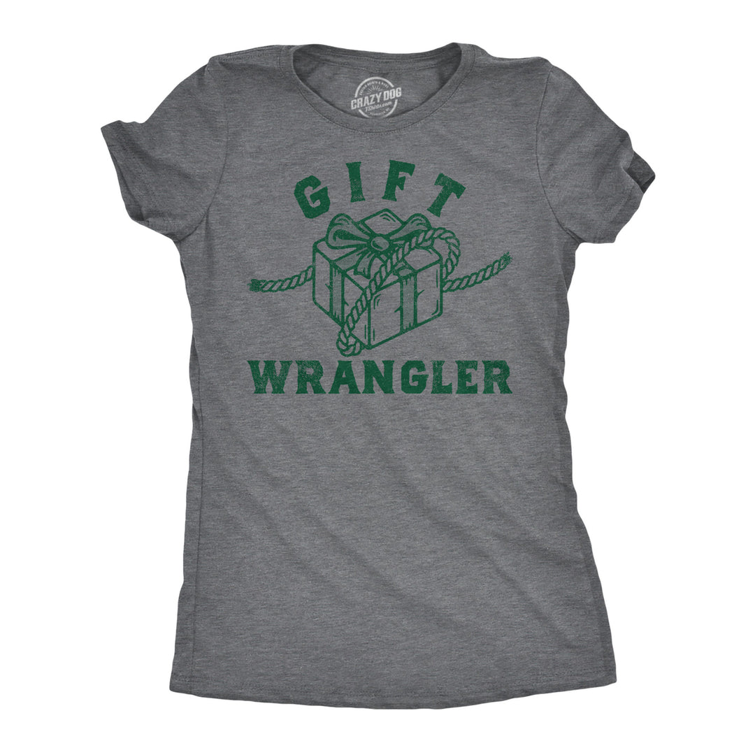 Womens Funny T Shirts Gift Wrangler Sarcastic Christmas Graphic Novelty Tee For Ladies Image 1