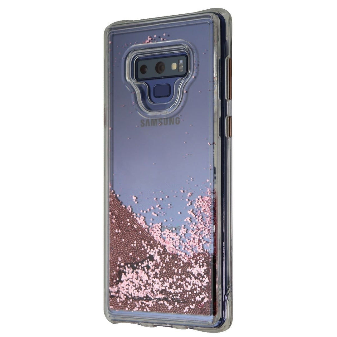 Case-Mate Waterfall Liquid Glitter Case for Galaxy Note9 - Clear/Rose Gold Image 1