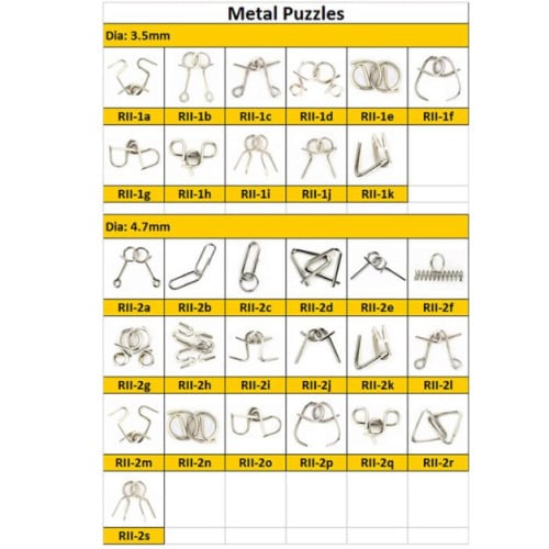 Pack of 40 Metal Wire Puzzle Brain Busters Image 3