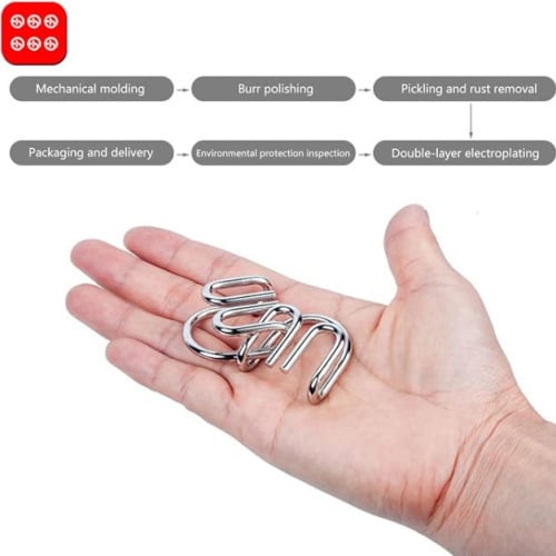 Pack of 40 Metal Wire Puzzle Brain Busters Image 4