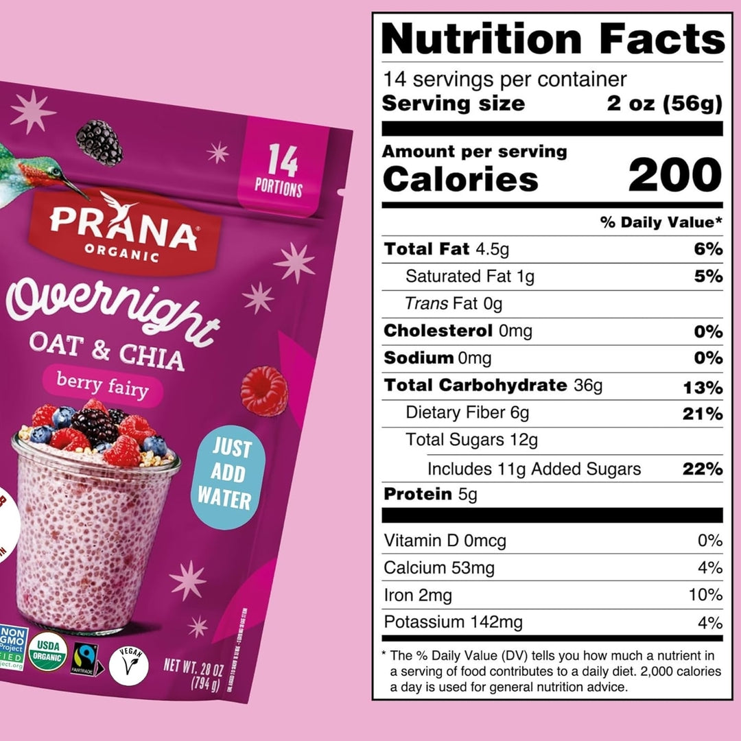 Prana Organic Overnight Chia Berry Fairy (28 Ounce) Image 3